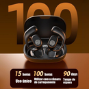 Fone de ouvido TWS com condução óssea, sem fio, Bluetooth 5.3, clip-on, display digital, redução de ruído verdadeira -B8
