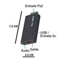 Adaptador conversor Ps2 Áudio e Vídeo Av para cabo de interface multimídia HD