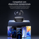 Fone de ouvido TWS com condução óssea, sem fio, Bluetooth 5.3, clip-on, display digital, redução de ruído verdadeira -B8