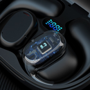 Fone de ouvido TWS com condução óssea, sem fio, Bluetooth 5.3, clip-on, display digital, redução de ruído verdadeira -B8