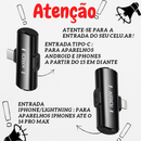 Microfone Lapela Sem Fio Duplo Kaidi Profissional Portátil Imã Redondo Anti Ruído Tipo C iPhone Gravação Celular