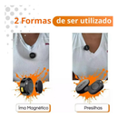 Microfone Lapela Sem Fio Duplo Kaidi Profissional Portátil Imã Redondo Anti Ruído Tipo C iPhone Gravação Celular