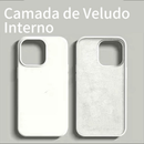 Capinha Silicone Aveludada Cor BRANCO PRETO Para IPhone 7Plus/XR/11/13/14/15/15Promax/16/16Promax/17Promax