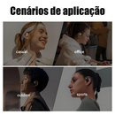 Fone de ouvido TWS com condução óssea, sem fio, Bluetooth 5.3, clip-on, display digital, redução de ruído verdadeira -B8
