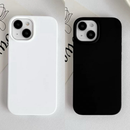 Capinha Silicone Aveludada Cor BRANCO PRETO Para IPhone 7Plus/XR/11/13/14/15/15Promax/16/16Promax/17Promax