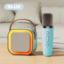 Alto-falante Bluetooth Karaoke com Microfone, Luzes LED e Diversão para Toda a Família