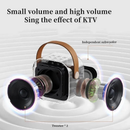Alto-falante Bluetooth Karaoke com Microfone, Luzes LED e Diversão para Toda a Família