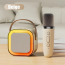 Alto-falante Bluetooth Karaoke com Microfone, Luzes LED e Diversão para Toda a Família