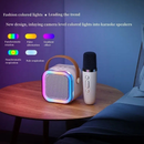 Alto-falante Bluetooth Karaoke com Microfone, Luzes LED e Diversão para Toda a Família