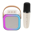 Alto-falante Bluetooth Karaoke com Microfone, Luzes LED e Diversão para Toda a Família